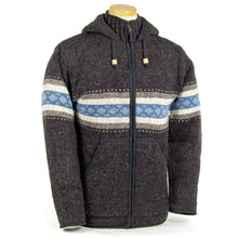 Load image into Gallery viewer, Lost Horizons Knitwear - Wayne Wool Zip Hoodie Sweater Jacket: Heather Grey / M