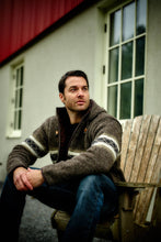 Load image into Gallery viewer, Lost Horizons Knitwear - Wayne Wool Zip Hoodie Sweater Jacket: Medium Natural / M