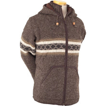 Load image into Gallery viewer, Lost Horizons Knitwear - Wayne Wool Zip Hoodie Sweater Jacket: Medium Natural / M